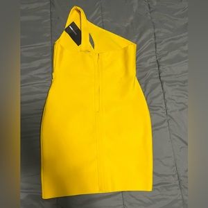 Yellow mini dress